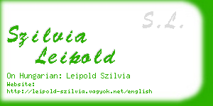 szilvia leipold business card